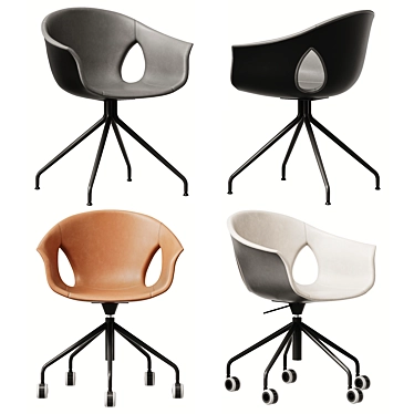 Elegant Office Chair Set: Poltrona Frau 3D model image 1 