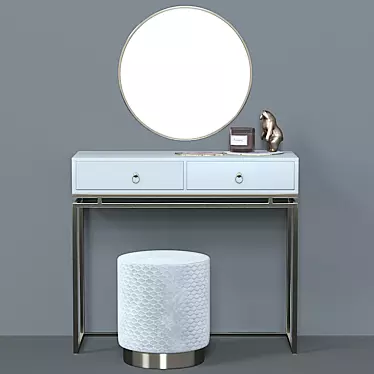 Luxury Dressing Table Set by SteelMebel 3D model image 1 