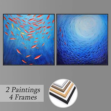 Elegant Wall Art Set 3D model image 1 