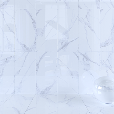 Museum Calacatta 4D Marble Tiles 3D model image 1 