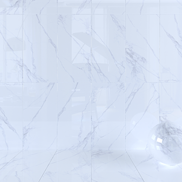 Luxurious Calacatta Marble Wall Tiles 3D model image 1 