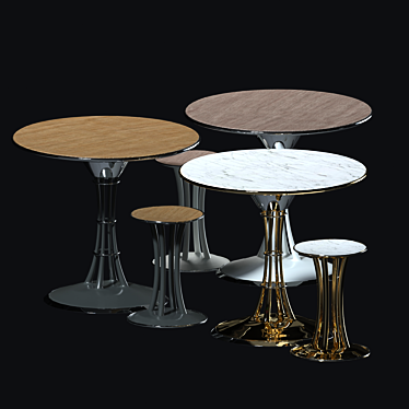 Title: Versatile Table and Chair Set 3D model image 1 