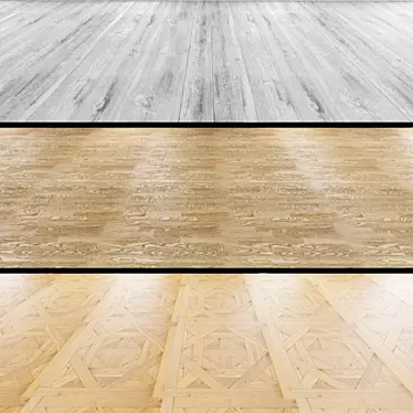 PBR Wood Floor Pack: 3 Textures 3D model image 1 