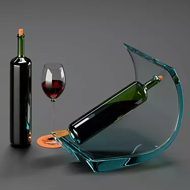 Title: Decorative Bottle Holder Set 3D model image 1 