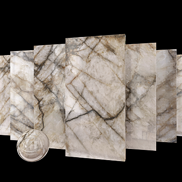 Museum Crystal Thunder: Multi-Texture Marble Set 3D model image 1 