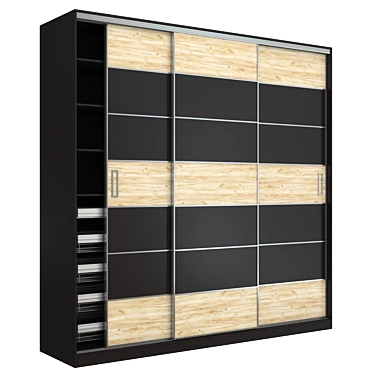 Modus MS163 Narrow Sliding Wardrobe 3D model image 1 