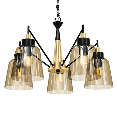 Amber Glow Pendant Light 3D model image 1 