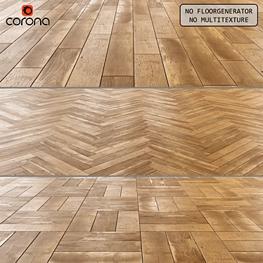 Versatile Laminate Flooring: 3 Layouts, Editable Design 3D model image 1 