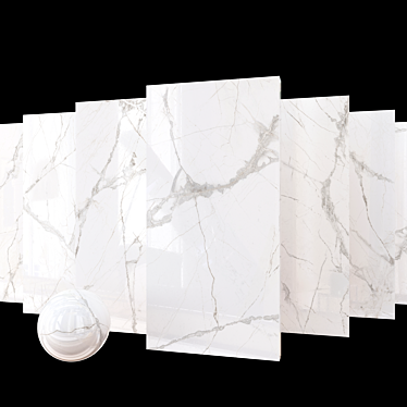 MUSEUM GLACIER WHITE: Multi-Texture Marble Set 3D model image 1 