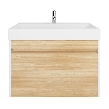 Modern Wall Cabinet with Sink - Creto Etna 80 Soft 3D model image 1 