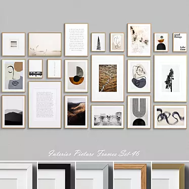 Calm Abstract Interior Frames 3D model image 1 