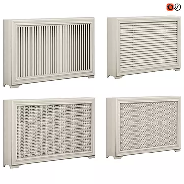 Decorative Radiator Screen Set 3D model image 1 