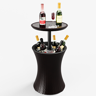 Giantex Rattan Cool Bar Table 3D model image 1 