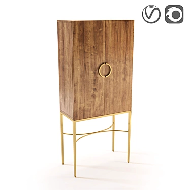 Elegant Art Deco Sideboard: SHODAN 3D model image 1 