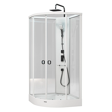 SSWW W0914 Acrylic Shower Cabin 3D model image 1 