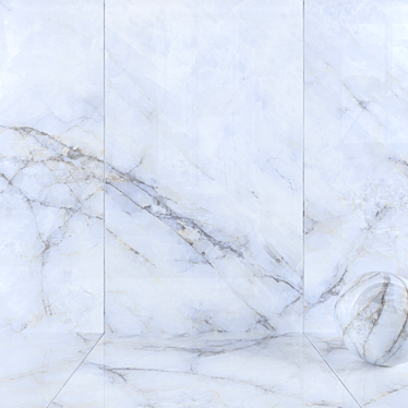 Crystal White Wall Tiles - Elegant and Versatile 3D model image 1 