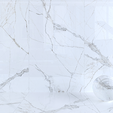 Museum Glacier White Wall Tiles 3D model image 1 