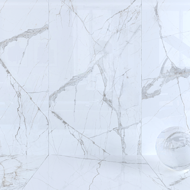 Museum Glacier White Wall Tiles 3D model image 1 