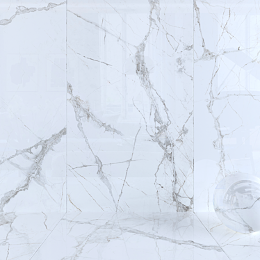 Museum Glacier White Wall Tiles: Multi-Texture, High-Definition Finish 3D model image 1 