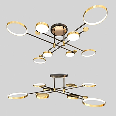 Sleek LED Chandelier MARSA 3D model image 1 