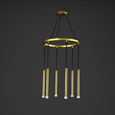 Rhea Pendant Lights on Ring Frame 3D model image 1 