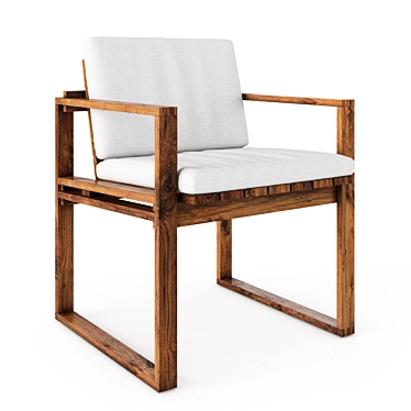 Elegant Wooden Chair: Sedia 3D model image 1 