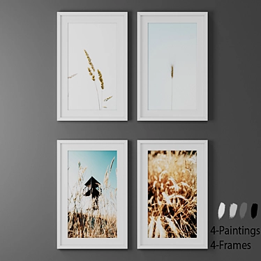 Nature Collection: Framed Picture Set 3D model image 1 