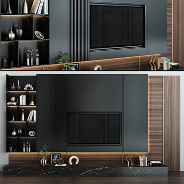 Sleek TV Shelf for Modern Homes 3D model image 1 