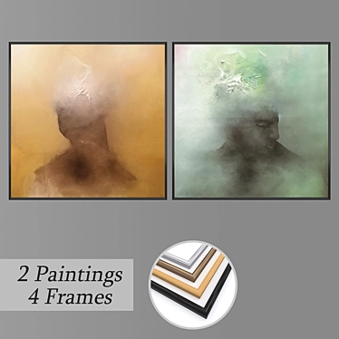 2-Piece Wall Art Set with Multiple Frame Options 3D model image 1 