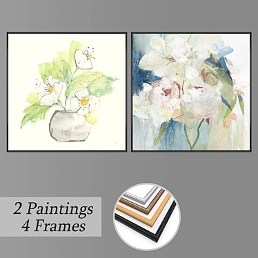 Elegant Wall Art Set 3D model image 1 