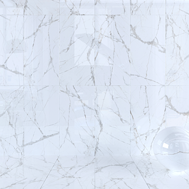 Museum Glacier White Wall Tiles 3D model image 1 