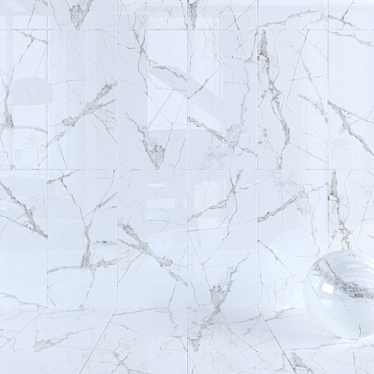 Museum Glacier White Wall Tiles 3D model image 1 