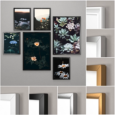 IKEA Frames Collection: RIBBA, SILVERHOJDEN, LOMVIKEN, KNOPPANG 3D model image 1 