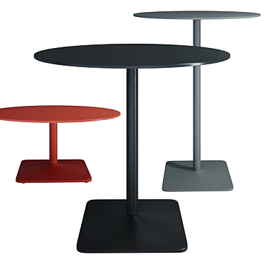 Enea Iron Table Set: Versatile Heights & Sleek Finishes 3D model image 1 