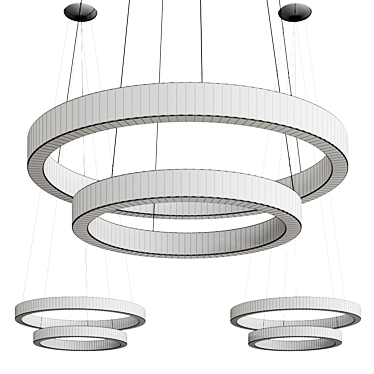 Elegant Lahti Chandelier 3D model image 1 