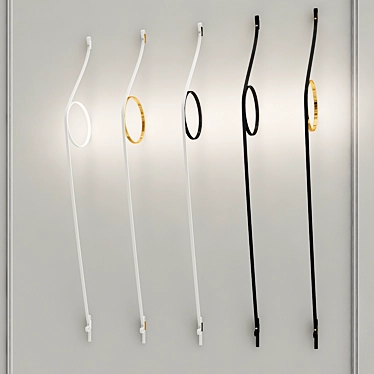 WireRing Wall Sconce Lamp: Sleek and Modern Illumination 3D model image 1 