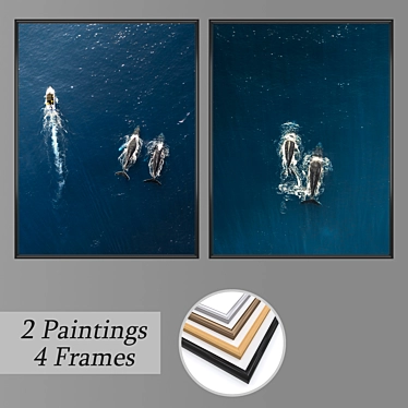 Artistic Wall Painting Set 3D model image 1 