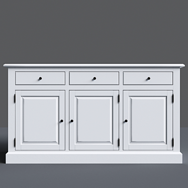 Authentic Buffet in Classic Style 3D model image 1 