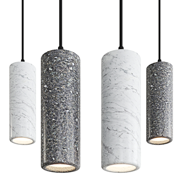 Elegant Mineral Pendant Light 3D model image 1 