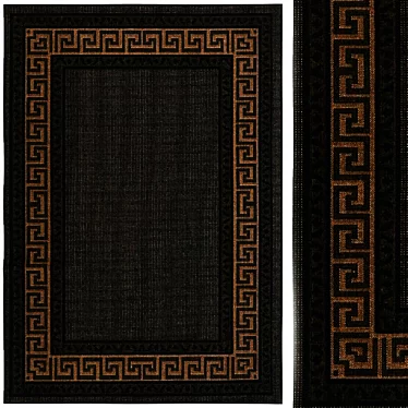 Elegant Ebony Rug 3D model image 1 