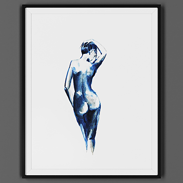 Contemporary Black Frame Picture 3D model image 1 