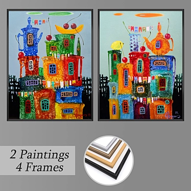 Versatile Set of Wall Paintings 3D model image 1 