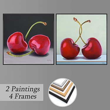 Elegant Wall Art Set with Multiple Frames 3D model image 1 