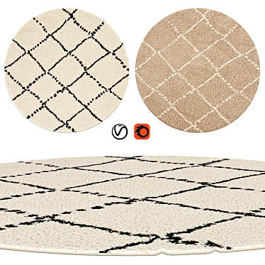 Stylish Round Rugs | 02 3D model image 1 