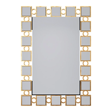 Vintage Gold Mirror, 120x85 cm 3D model image 1 