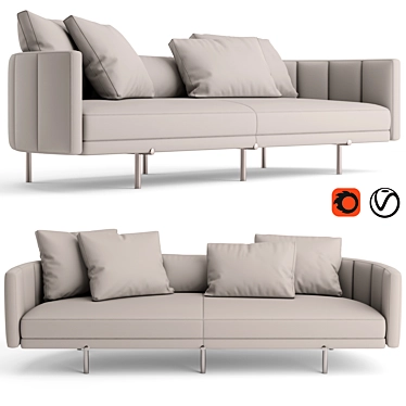 Elegant Torii Sofa: Modern Design, Superior Comfort 3D model image 1 