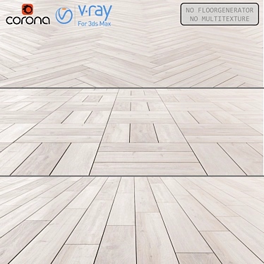 Versatile Laminate Flooring: Standard, Herringbone, Basket Weave 3D model image 1 