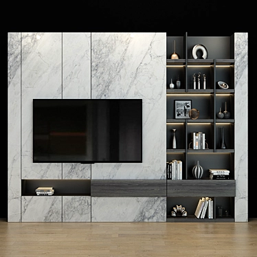 Versatile TV Shelf - Organize Your Entertainment Space 3D model image 1 
