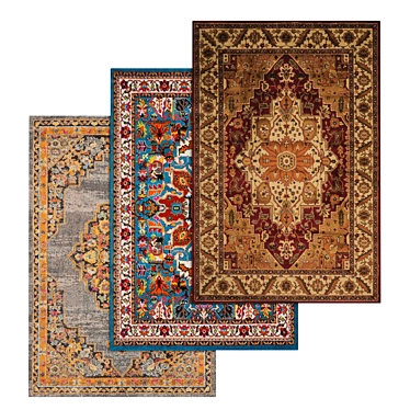 Luxury Texture Rug Set 3D model image 1 