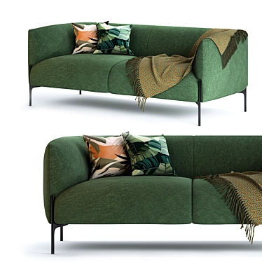 Organic Curve Panda Sofa 3D model image 1 